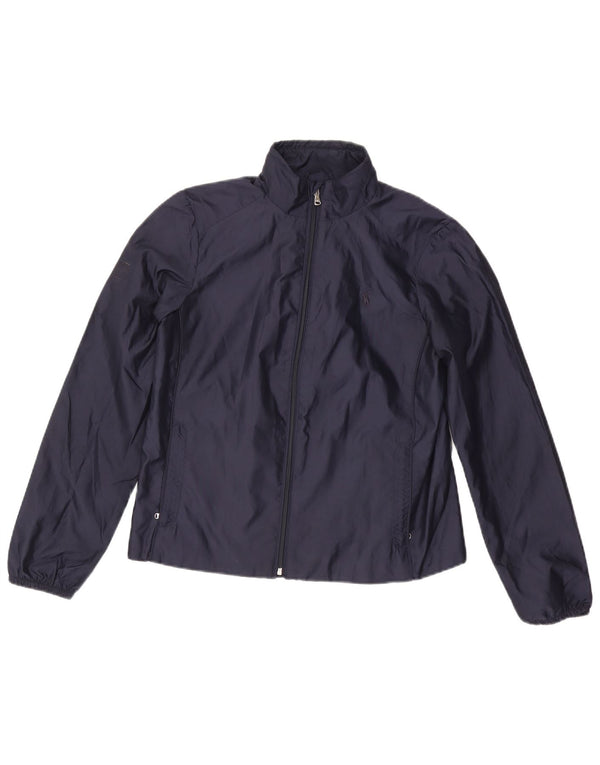 Ralph Lauren Womens Waterproof Rain Jacket UK 12 Medium Navy Blue Polyester