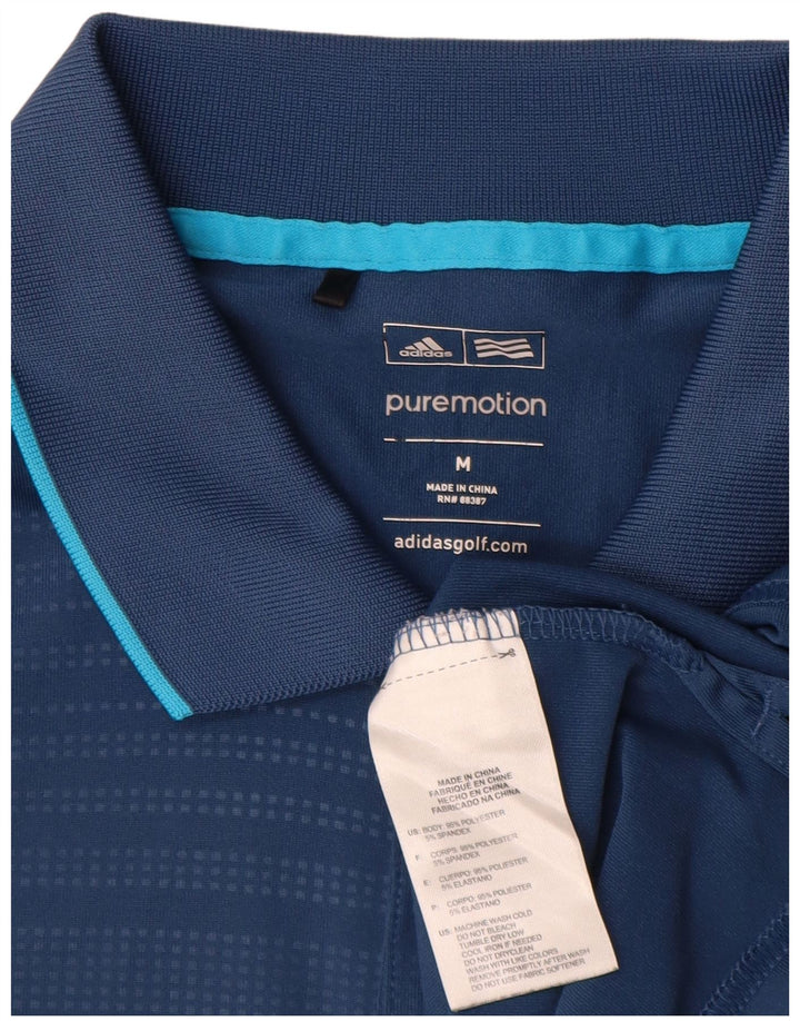 Adidas Herren Poloshirt Medium Marineblau gestreift Polyester