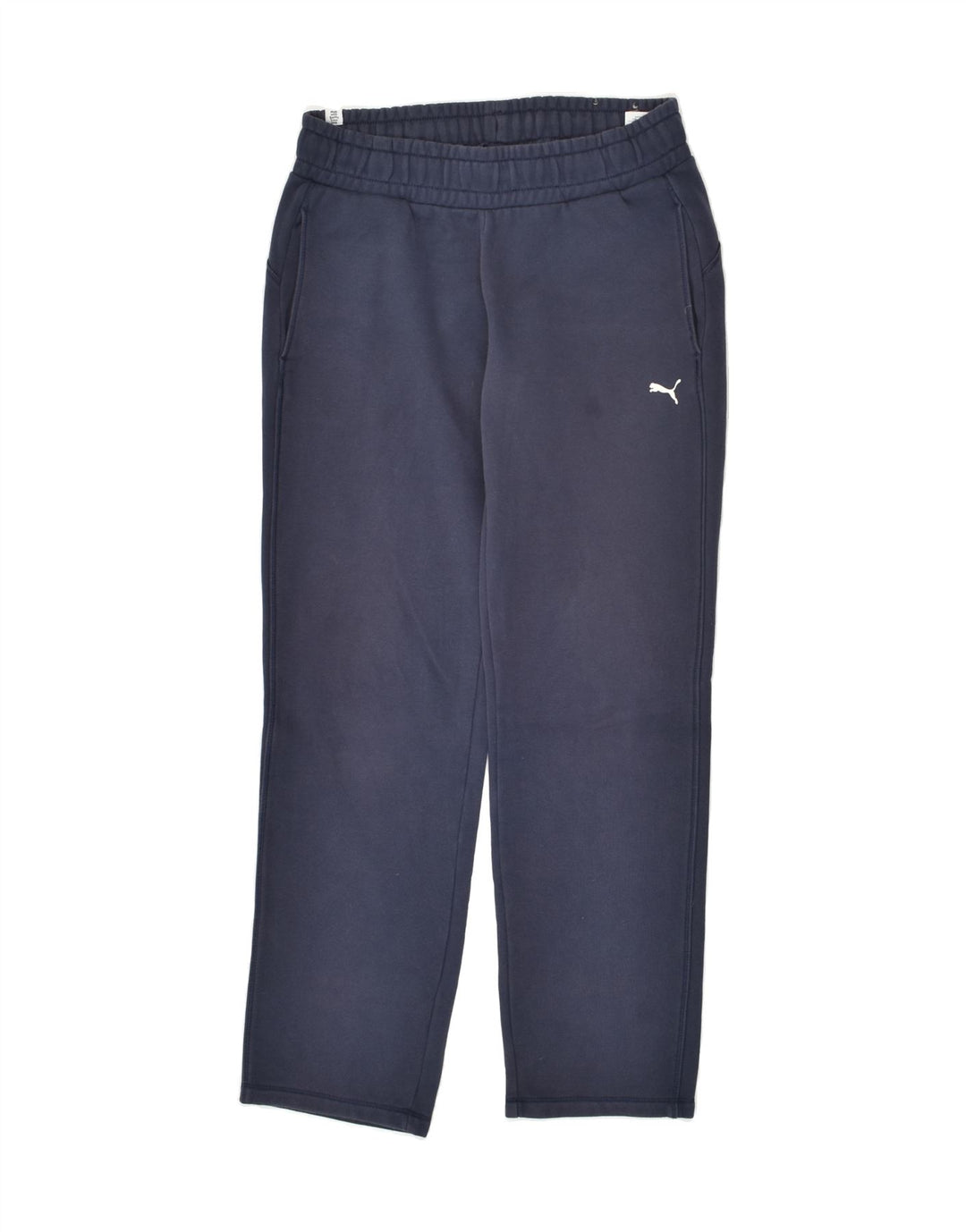 PUMA Womens Tracksuit Trousers UK 10 Small Navy Blue Cotton | Vintage Puma | Thrift | Second-Hand Puma | Used Clothing | Messina Hembry 