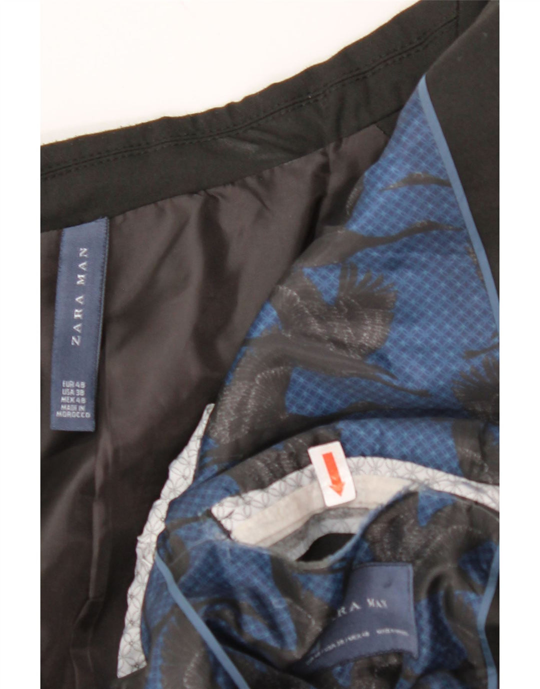 ZARA Herren 2-Knopf-Blazerjacke EU 48 Mittelschwarz