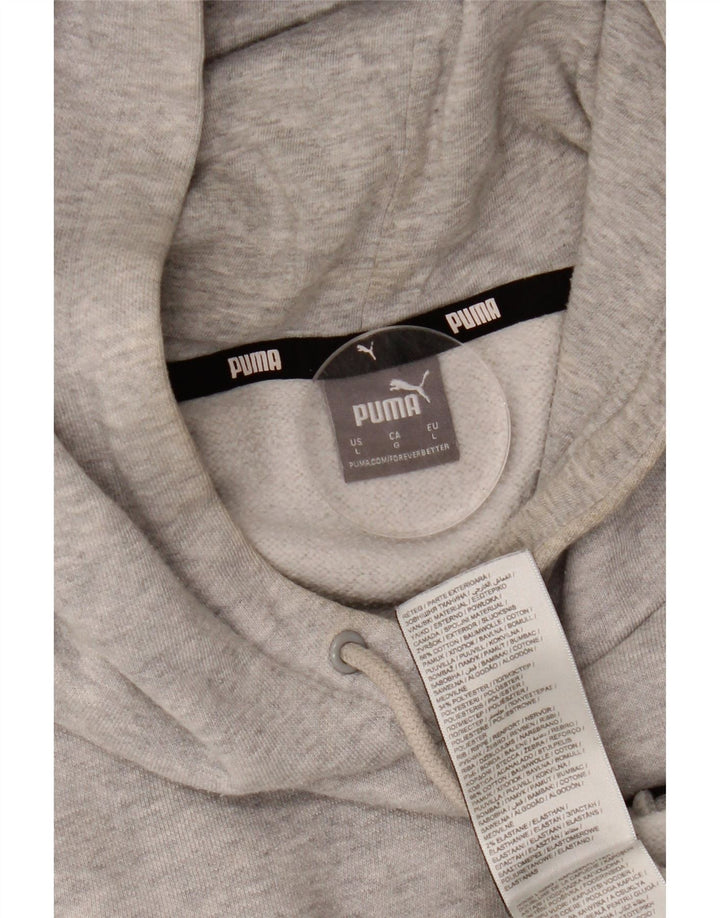 Puma Damen Übergroßer Kapuzenpullover UK 16 Große graue Baumwolle