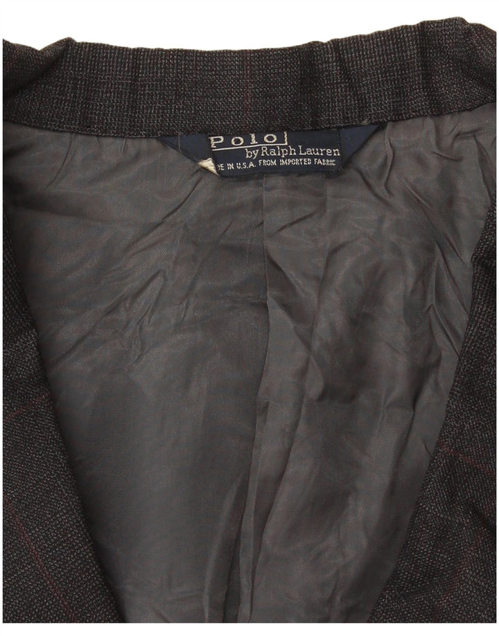 Polo Ralph Lauren Herren-Blazer, zweireihig, Gr. 40, groß, grau kariert