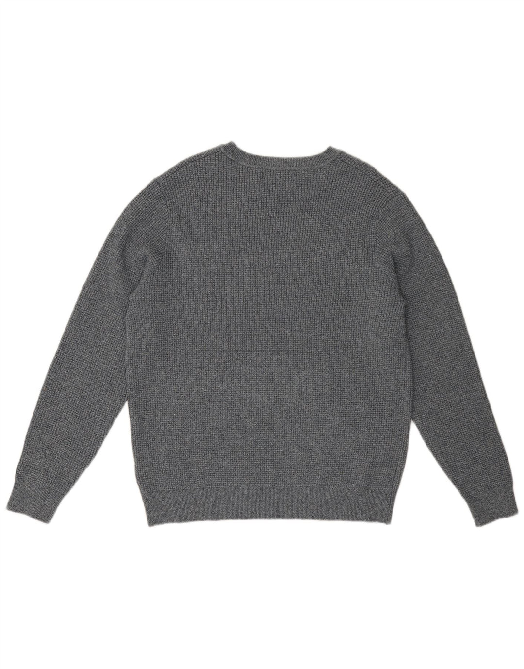 Marks & Spencer Herren-Pullover mit U-Boot-Ausschnitt, groß, grau gesprenkelte Baumwolle