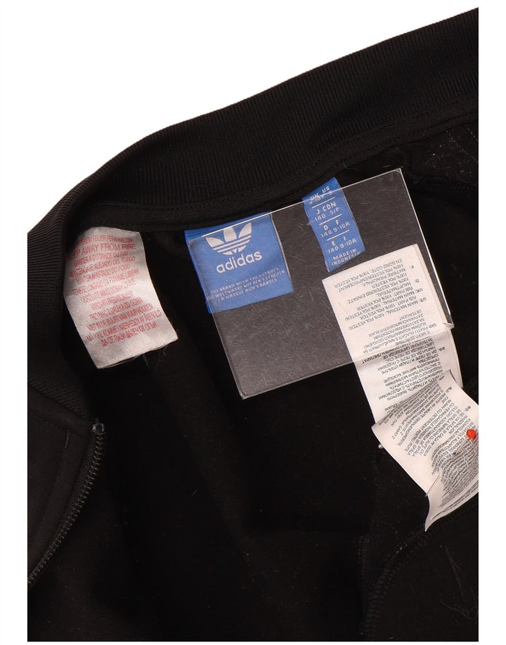 Adidas Jungen Trainingsanzug Top Jacke 9-10 Jahre Schwarzes Polyester