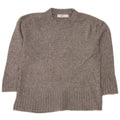 Zara Damen-Pullover, übergroß, Rundhalsausschnitt, Gr. 10, Größe S, Grau meliert