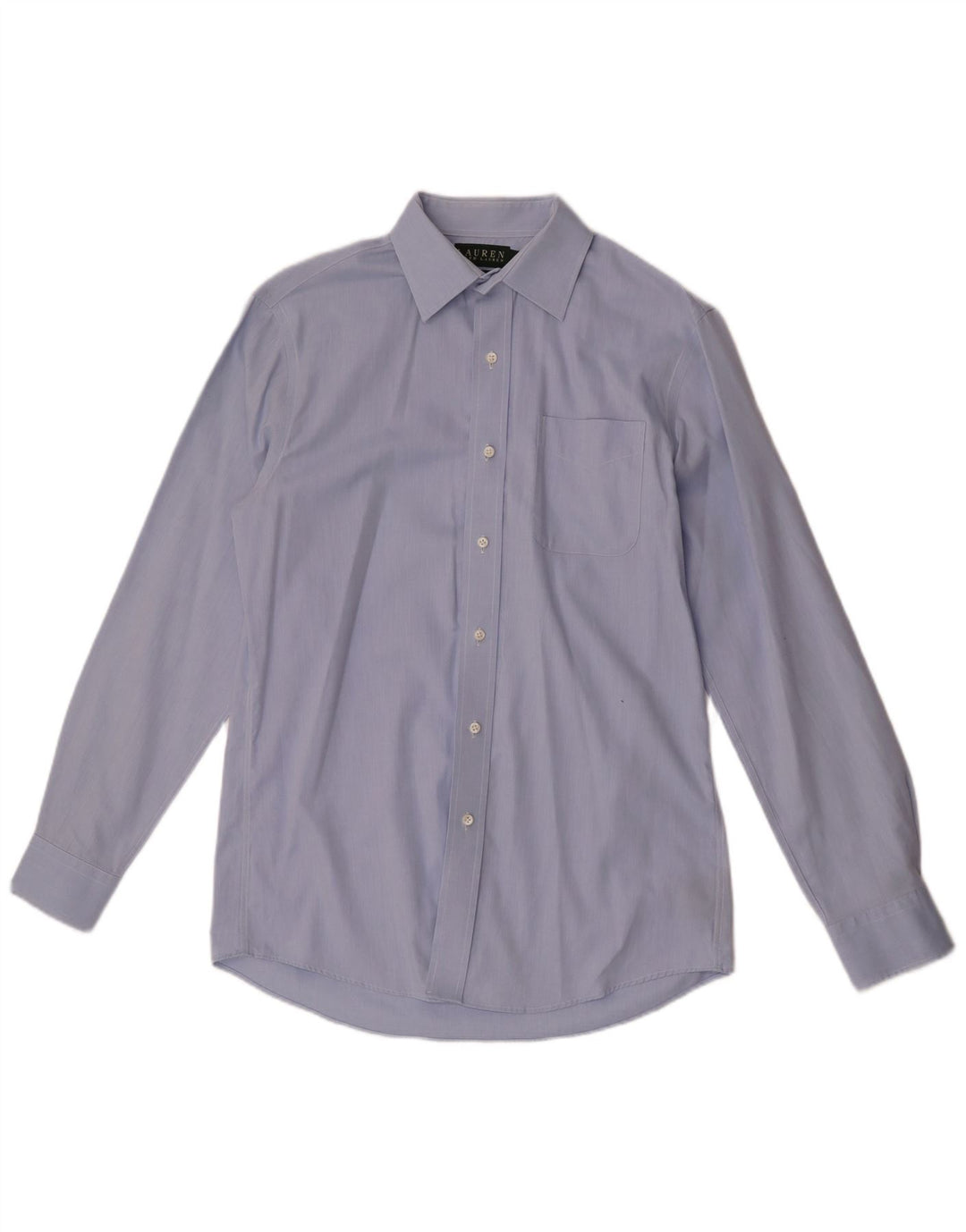 Ralph Lauren Herren-Hemd, tailliert, Größe 15 1/2 39, mittelblaue Baumwolle