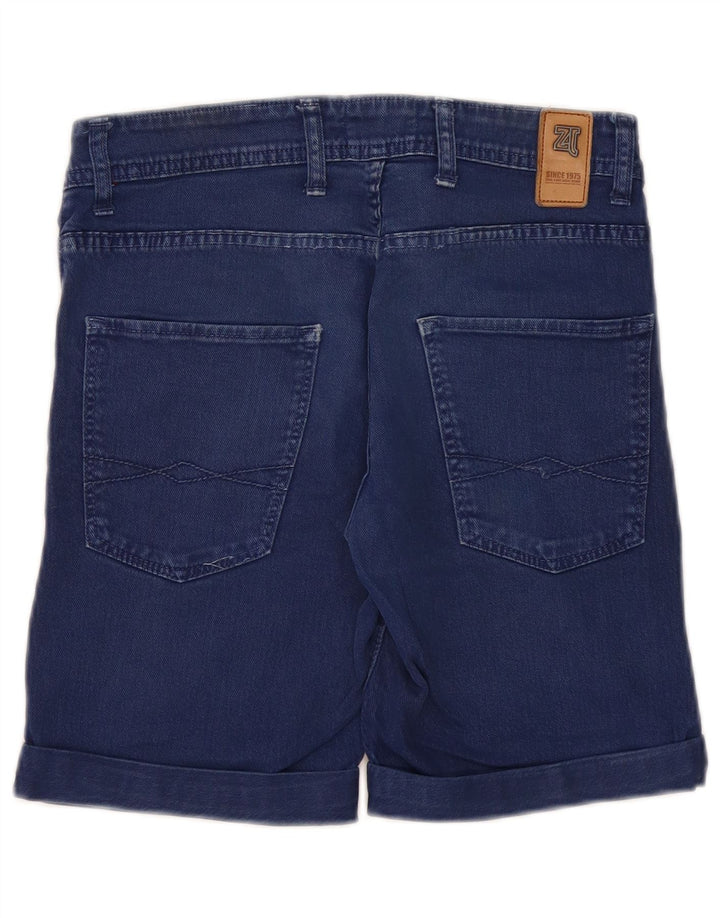 Zara Herren Jeansshorts EU 38 Small W30 Marineblau