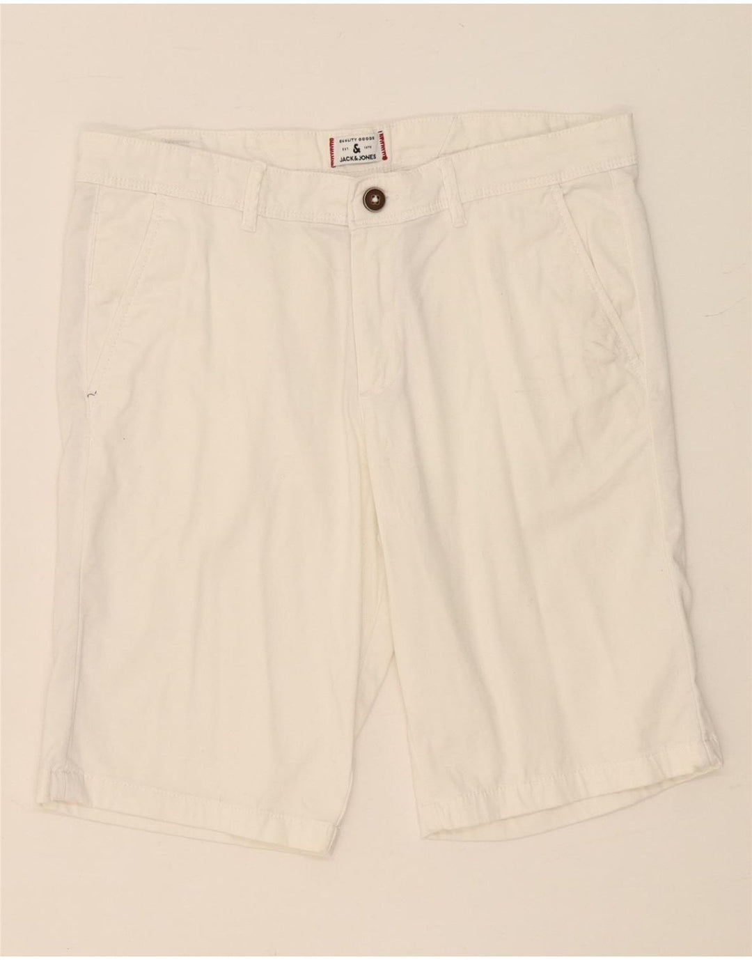 JACK & JONES Herren Chinoshorts Medium W32 Weiß