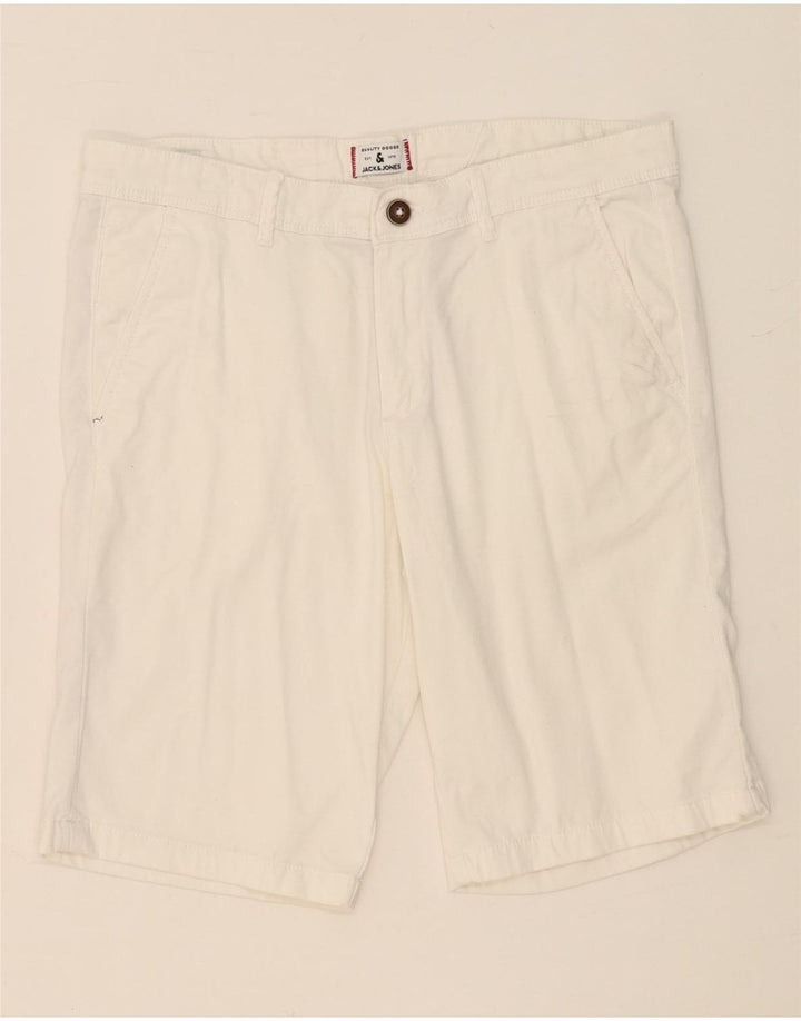 JACK & JONES Herren Chinoshorts Medium W32 Weiß