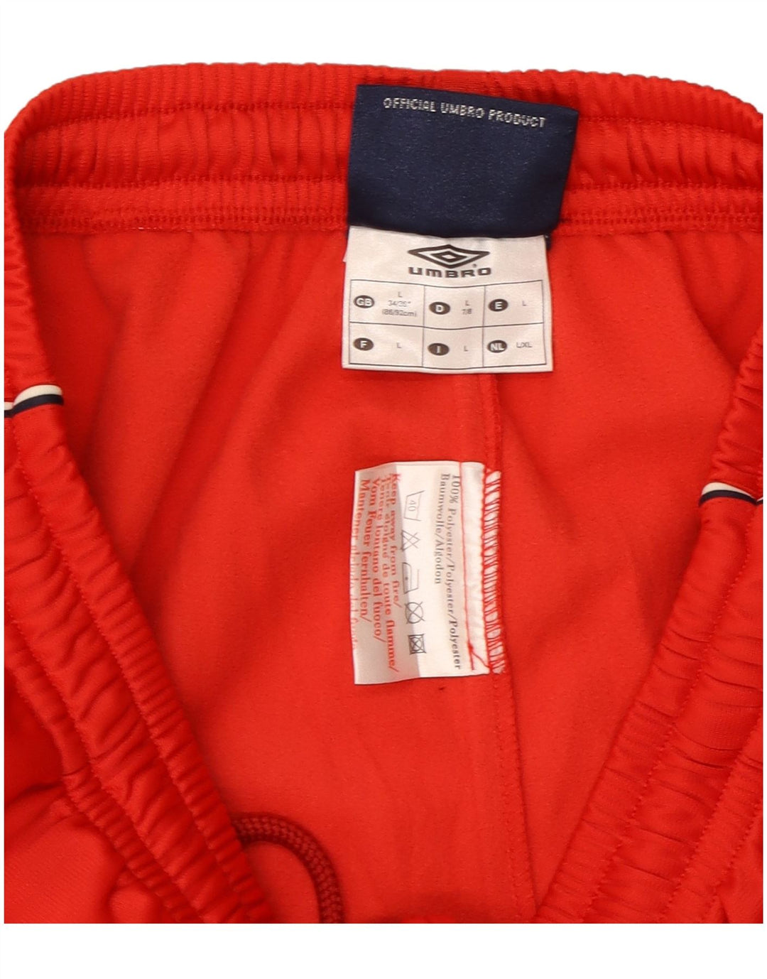 Umbro Damen-Trainingshose, UK 14, Größe L, rot, Colourblock-Polyester