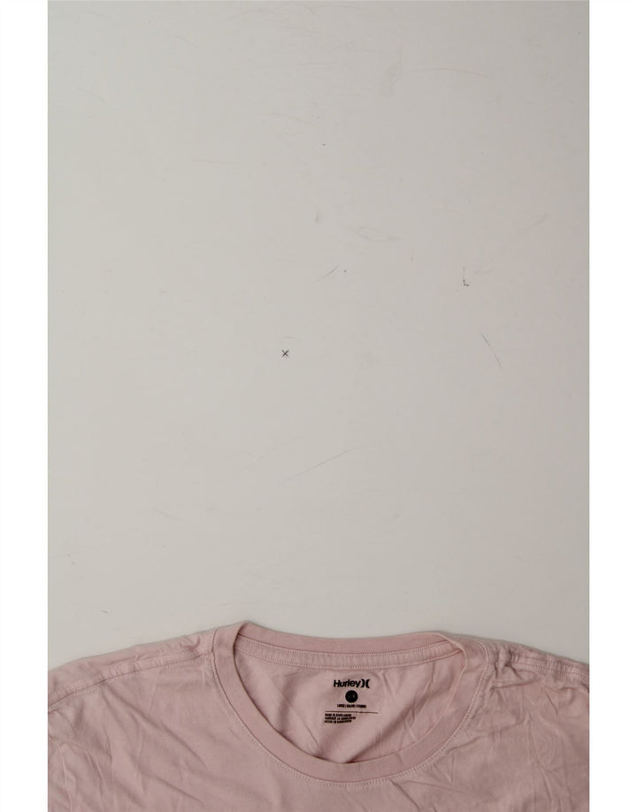 HURLEY Mens Graphic T-Shirt Top Large Pink Vintage Hurley and Second-Hand Hurley from Messina Hembry 
