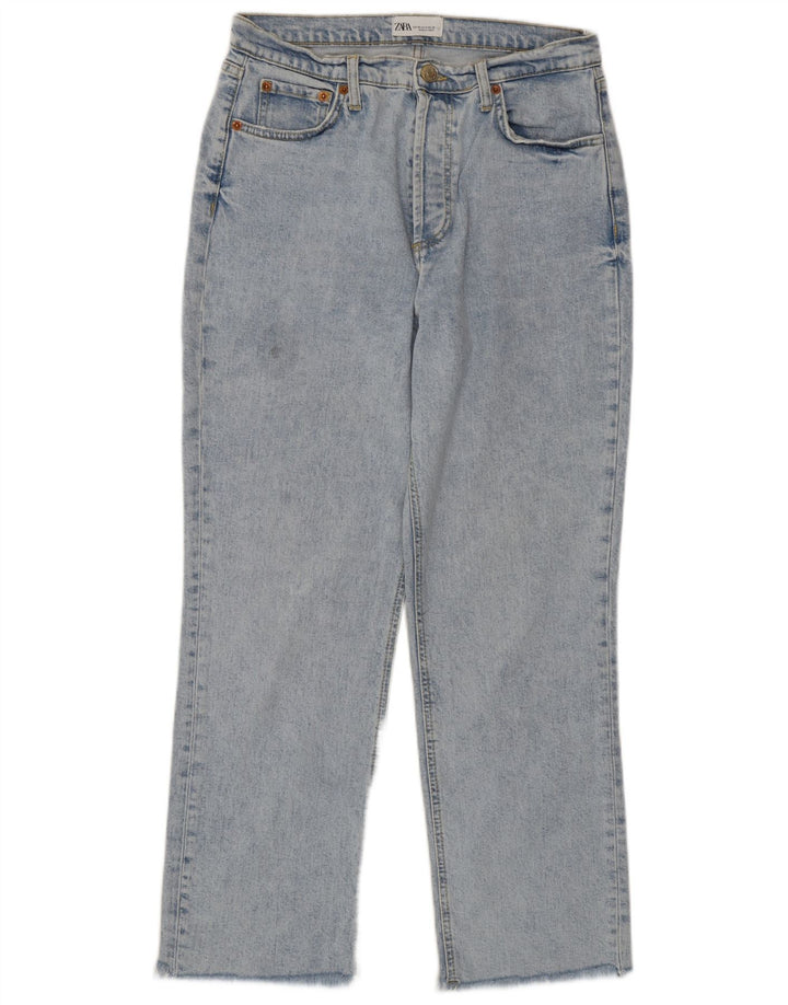 Zara Damen Straight Jeans EU 40 Medium W30 L26 Blau
