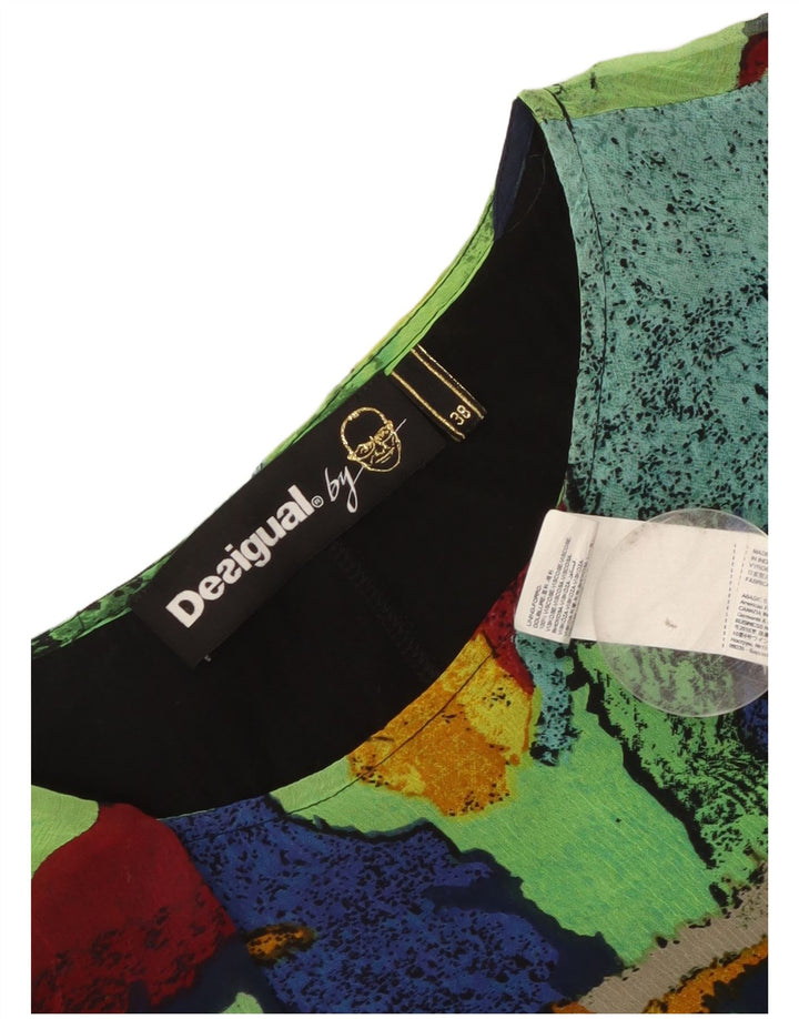 Desigual Damen Kleid in A-Linie mit abstraktem Muster, EU 38, mittelmehrfarbig