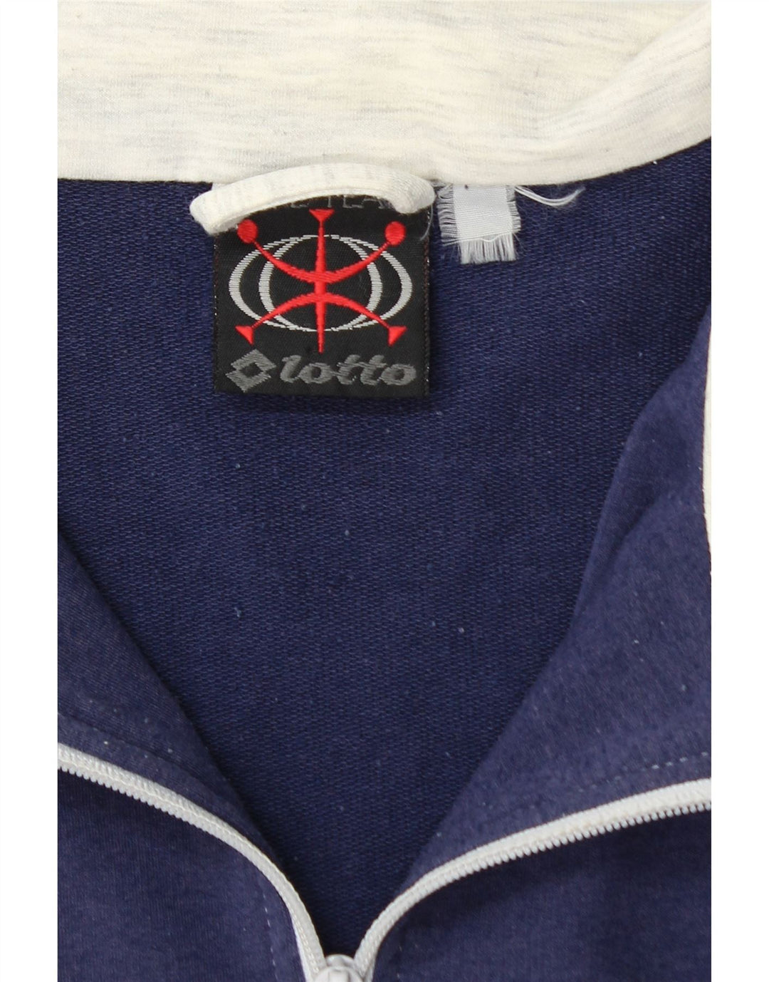 LOTTO Herren-Sweatshirt mit grafischem Reißverschluss, Größe L, Grau, Farbblock