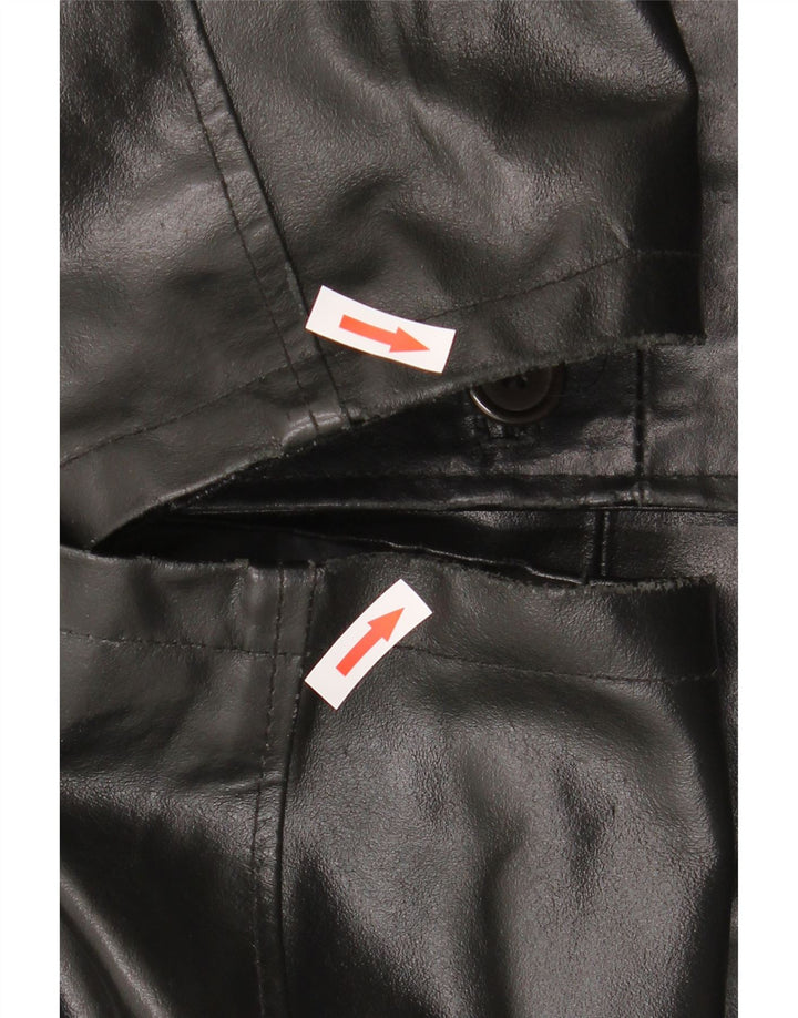 Vintage Herren Lederjacke UK 42 XL Schwarzes Leder