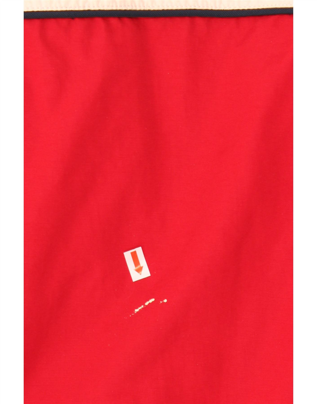 Tommy Hilfiger Herren-Regenjacke mit Kapuze, UK 40, großes rotes Colourblock-Nylon