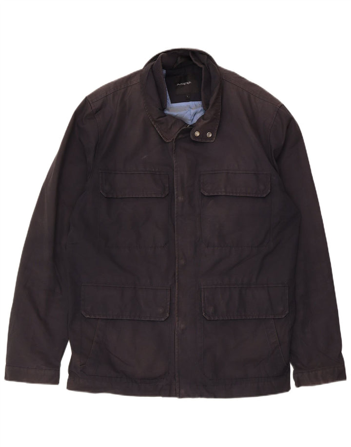 Marks & Spencer Herren Autograph Utility Jacke UK 40 Large Marineblau Baumwolle