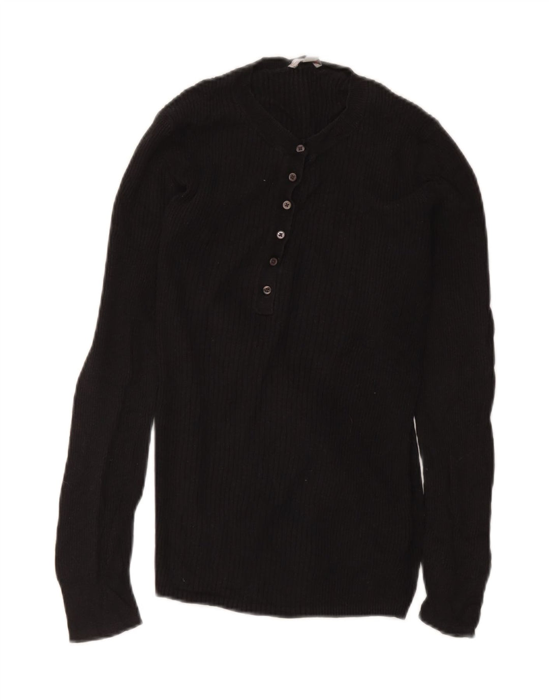Gap Damen-Strickoberteil mit regulärer Passform, langärmlig, UK 12, mittelschwarze Viskose