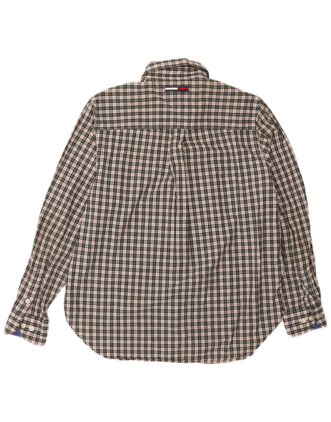 TOMMY HILFIGER Damen Hemd US 8 mittelgrau karierte Baumwolle