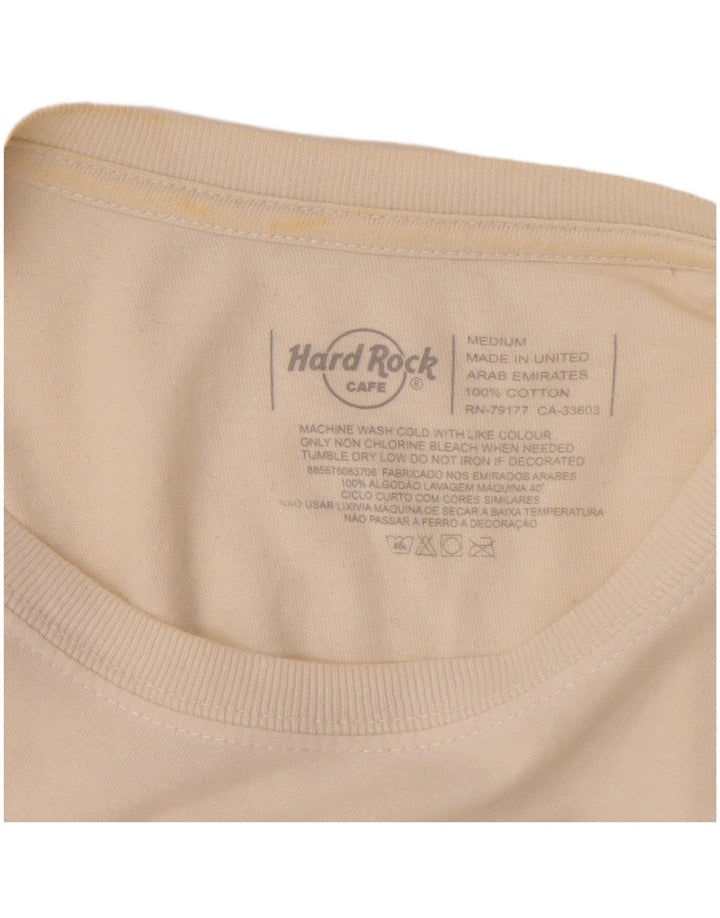 Hard Rock Cafe Herren Lisboa Grafik-T-Shirt aus mittelweißer Baumwolle