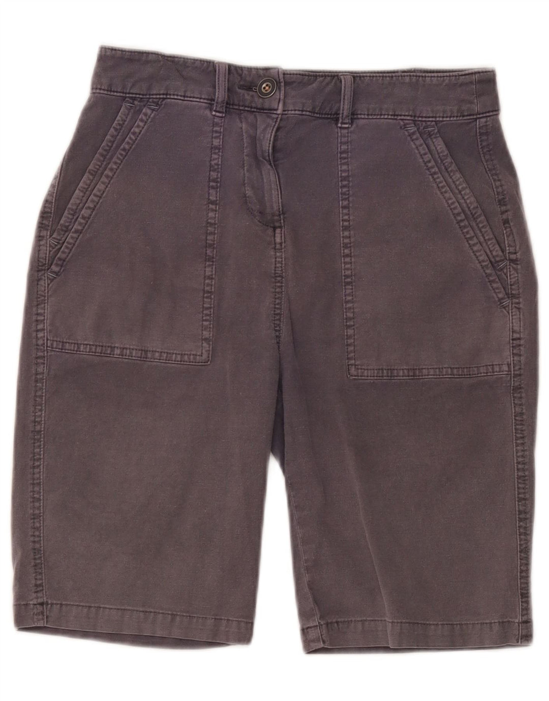 White Stuff Damen Chinoshorts UK 8 Small W28 Graue Baumwolle
