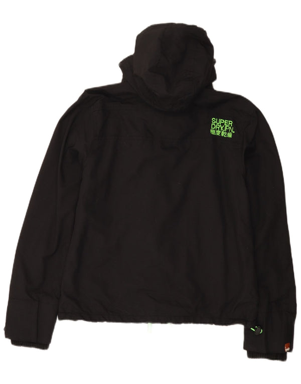 Superdry Damen The Windcheater Hooded Windjacke UK 16 Large Schwarz