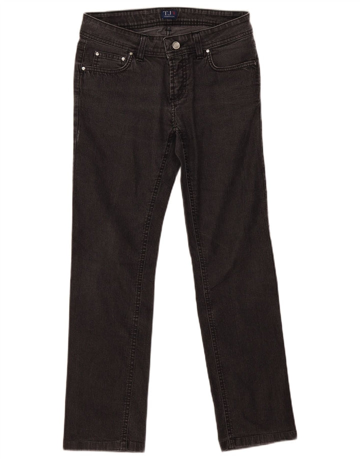 Trussardi Damen Straight Jeans W26 L27 Graue Baumwolle