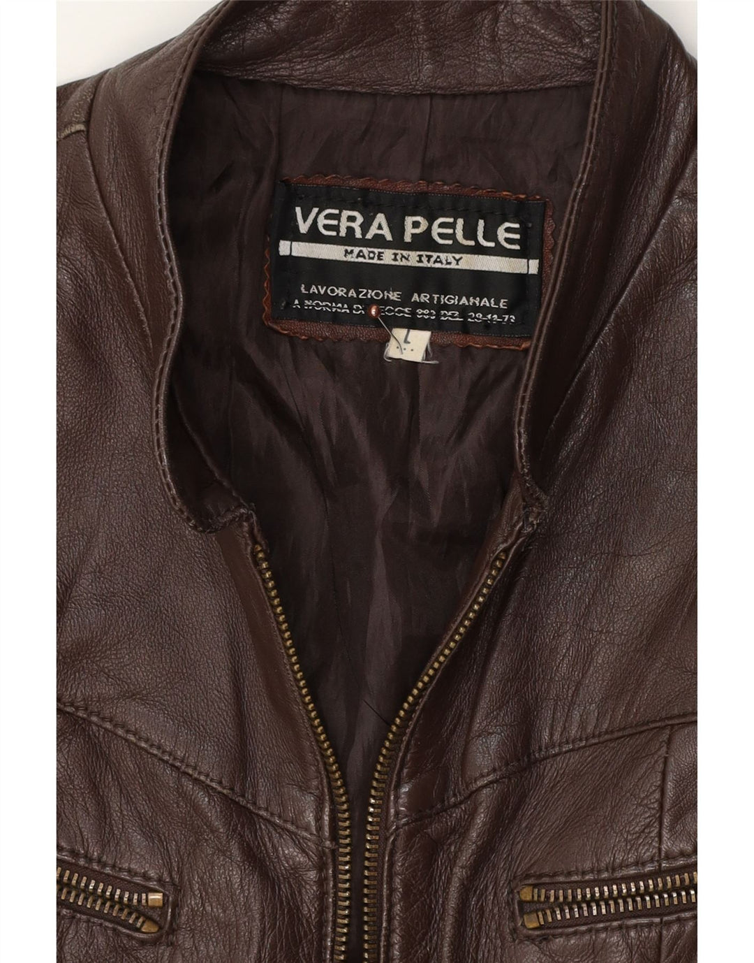 Lavorazione Artigianale Damen Crop Jacke UK 14 Large Braun