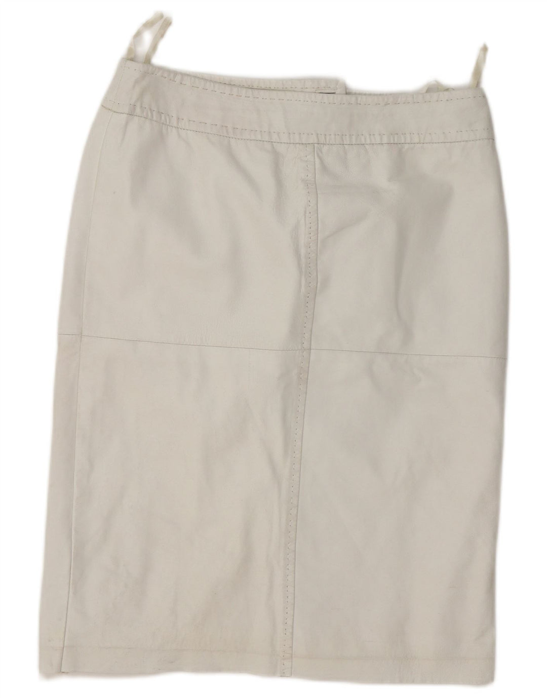 Madeleine Damen Lederrock Medium W30 Weiß
