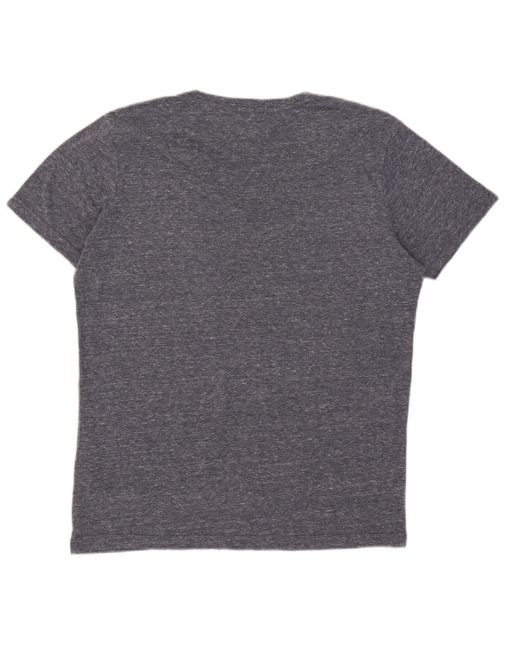 Tommy Hilfiger Damen T-Shirt Top UK 16 Large Grau geflecktes Polyester