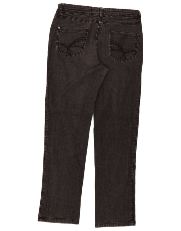 M&Co Damen Straight Jeans UK 12 Medium W30 L30 Grau
