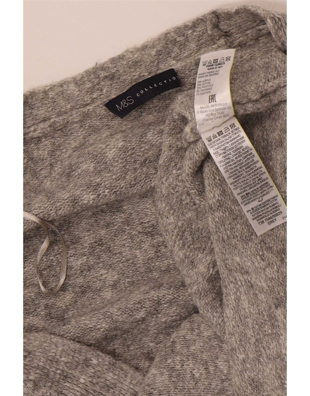 Marks & Spencer Damen-Strickjacke in Übergröße, Gr. 18, XL, Grau meliert