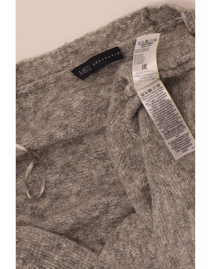 Marks & Spencer Damen-Strickjacke in Übergröße, Gr. 18, XL, Grau meliert