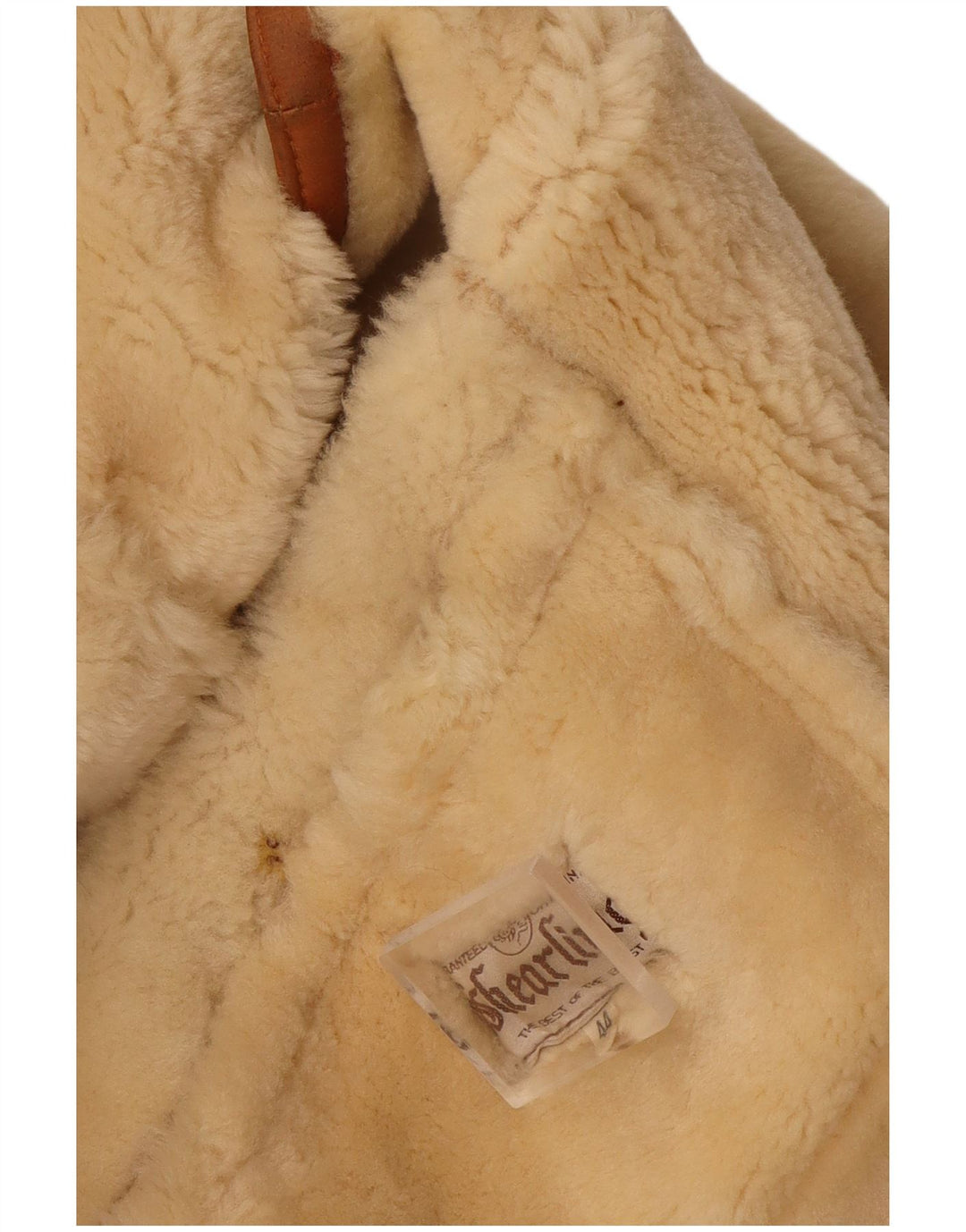 Vintage Damen Übergroße Lammfelljacke IT 44 Mittelbraun