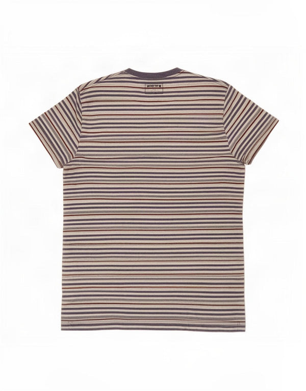 French Connection Mens T-Shirt Top Large Multicoloured Pinstripe