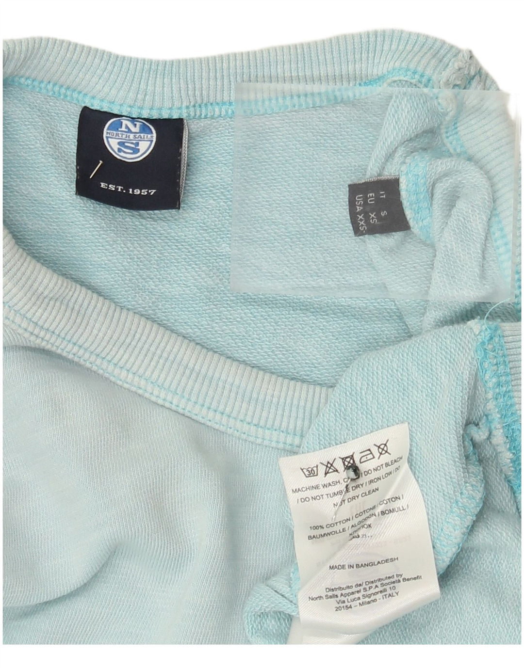 North Sails Herren-Sweatshirt, Pullover, Größe S, Blau, Baumwolle