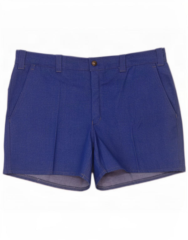 Vintage Herren Chino Shorts IT 52 XL W36 Blau Trevira
