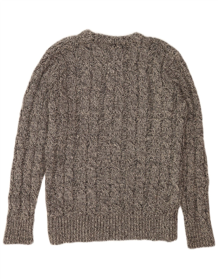 Superdry Herren-Pullover mit Rundhalsausschnitt, Mittelgrau geflecktes Acryl