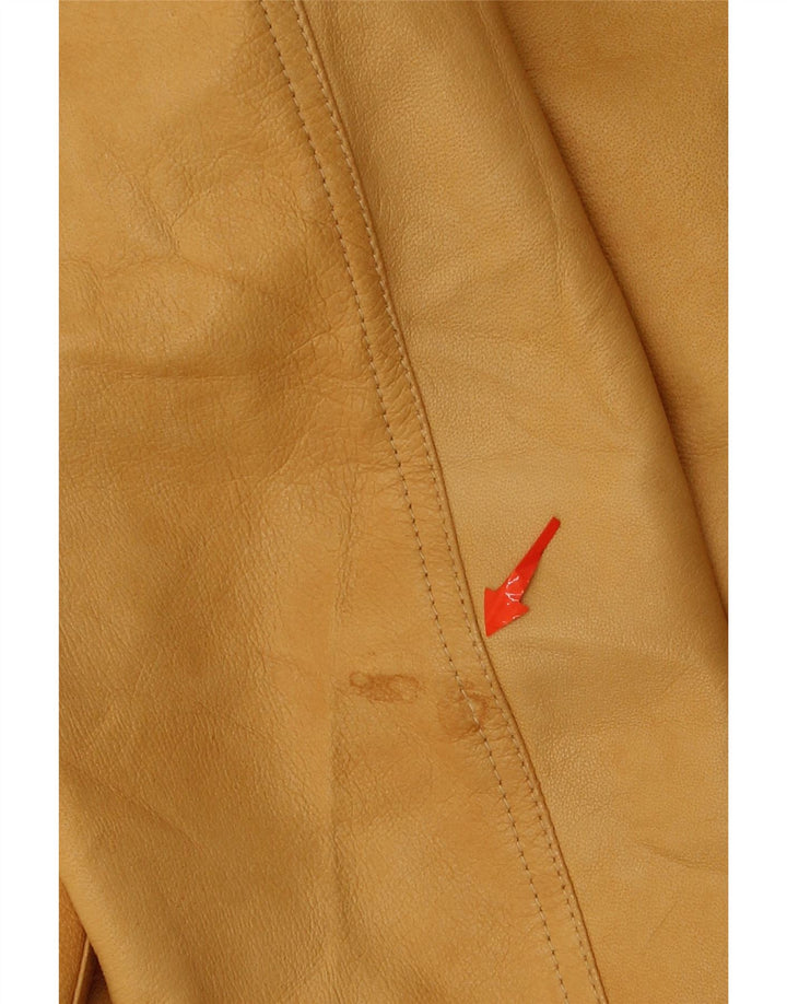 VINTAGE Womens Bomber Leather Jacket IT 48 XL Brown Leather Vintage Vintage and Second-Hand Vintage from Messina Hembry 