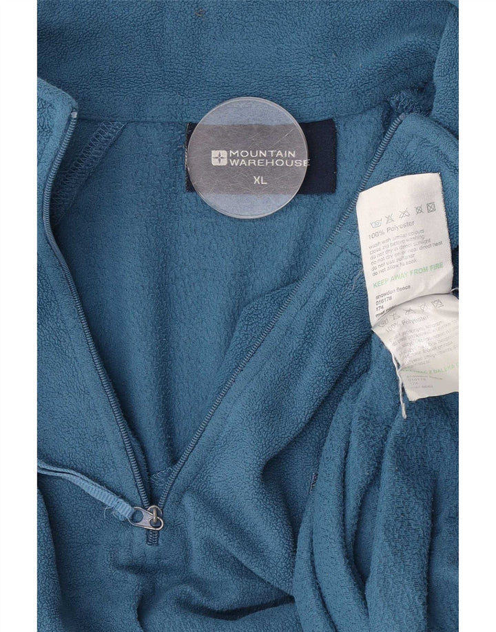 Mountain Warehouse Herren-Fleecepullover mit Reißverschluss am Kragen, XL, Blau, Polyester