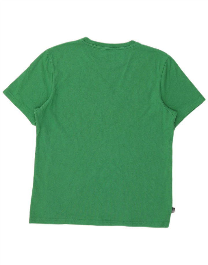 Timberland Herren Regular Fit Grafik-T-Shirt-Oberteil aus mittelgrüner Baumwolle