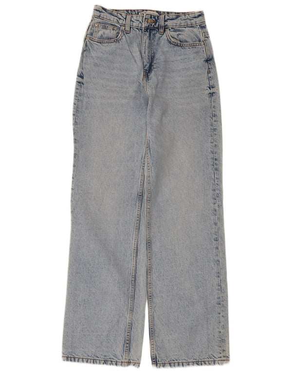 Zara Damen Loose Jeans EU 36 XS W26 L31 Blau