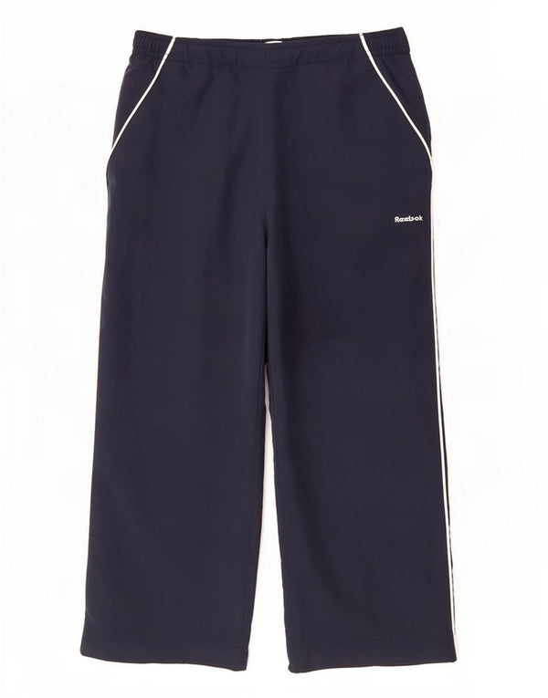 Reebok Damen Capri-Trainingshose, UK 10, Größe S, Marineblau, Polyester