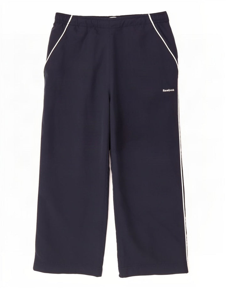 Reebok Damen Capri-Trainingshose, UK 10, Größe S, Marineblau, Polyester
