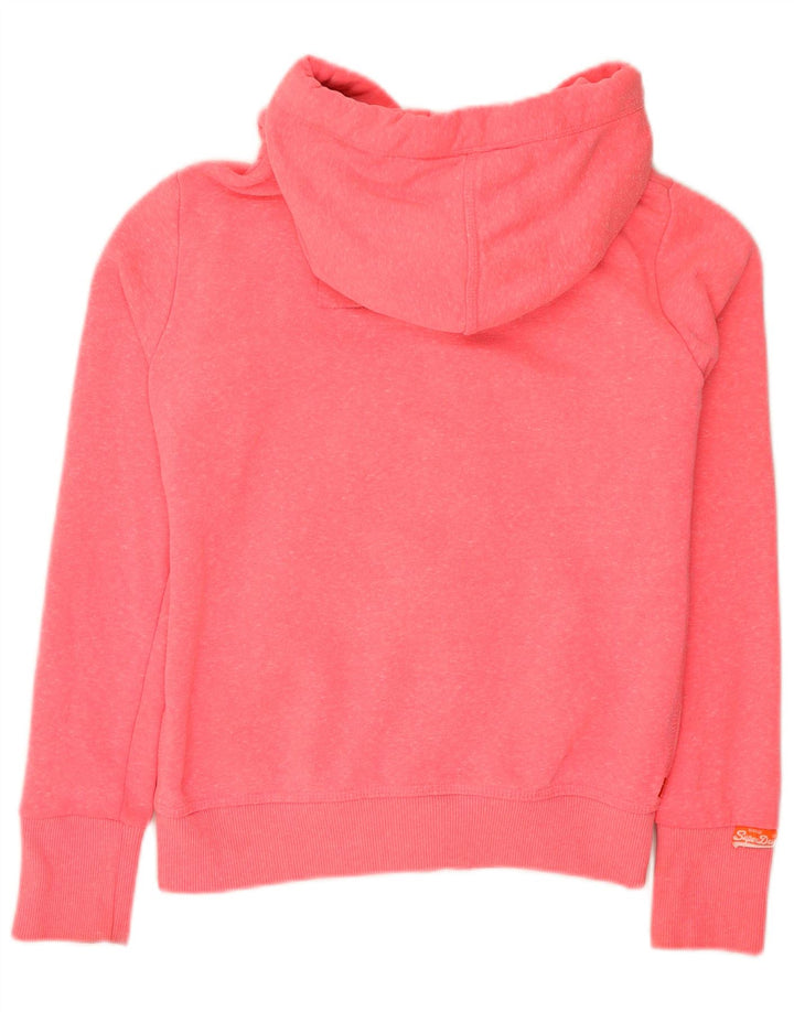 Superdry Damen-Kapuzenpullover mit Reißverschluss, Gr. 10, Größe S, Rosa, Polyester