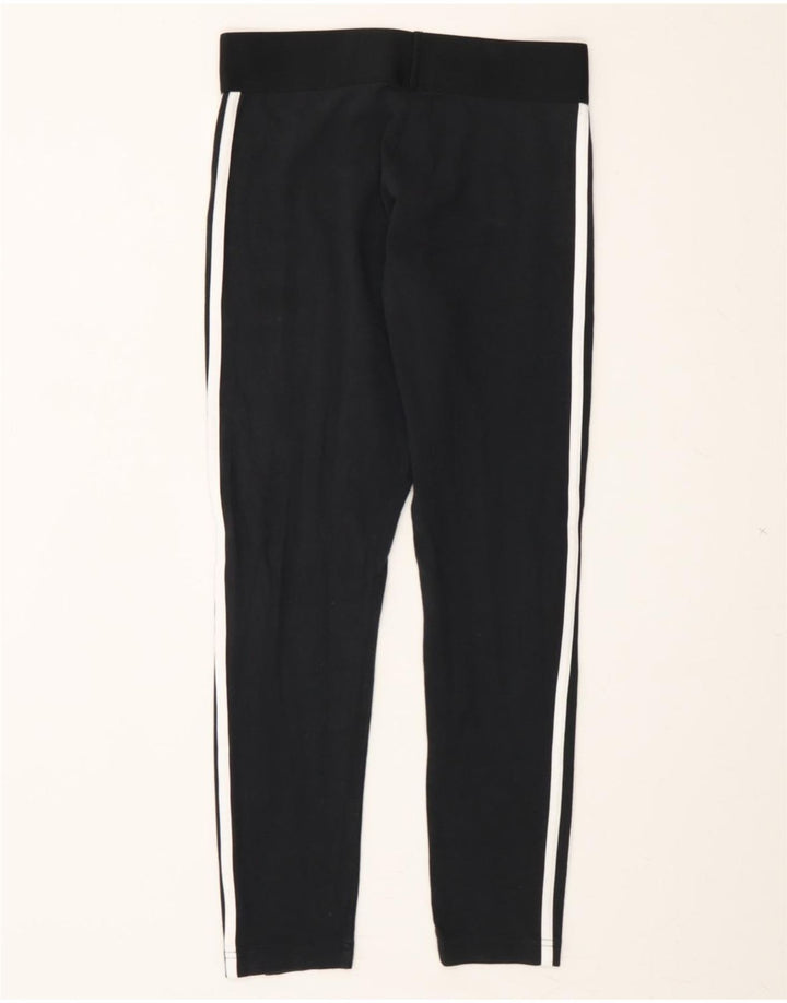 ADIDAS Womens Leggings UK 8/10 Small  Black Cotton Vintage Adidas and Second-Hand Adidas from Messina Hembry 