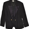 VINTAGE Womens Double Breasted Blazer Jacket EU 40 Medium Black Acetate | Vintage Vintage | Thrift | Second-Hand Vintage | Used Clothing | Messina Hembry 