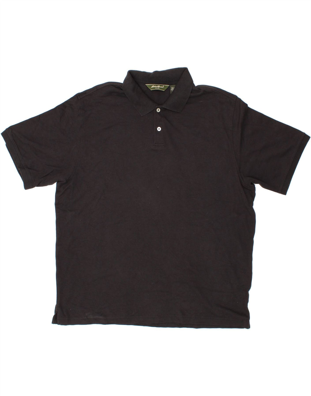 EDDIE BAUER Mens Polo Shirt XL Black Cotton Vintage Eddie Bauer and Second-Hand Eddie Bauer from Messina Hembry 