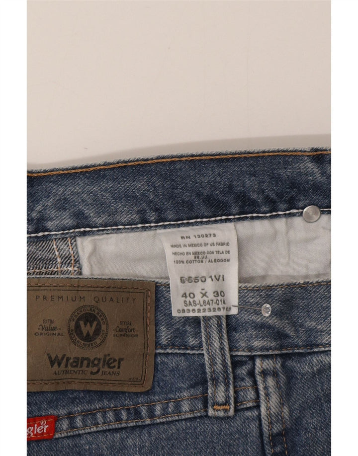 Wrangler Herren Straight Jeans W40 L30 Blaue Baumwolle