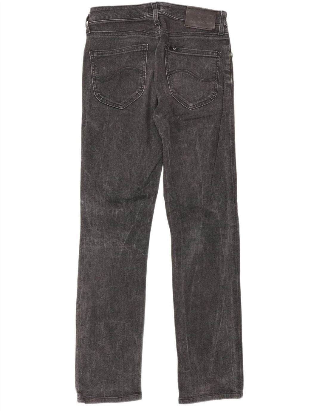 Lee Damen Marion Straight Jeans W28 L33 Graue Baumwolle